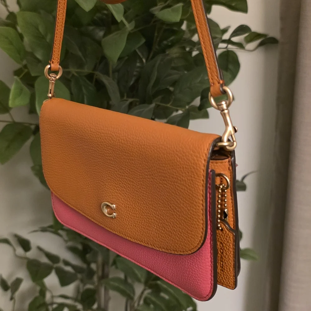 Coach Hayden Watermelon Crossbody or Clutch Brass Accents C5361 - Picture 3 of 8